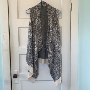 Black and white sweater vest cardigan